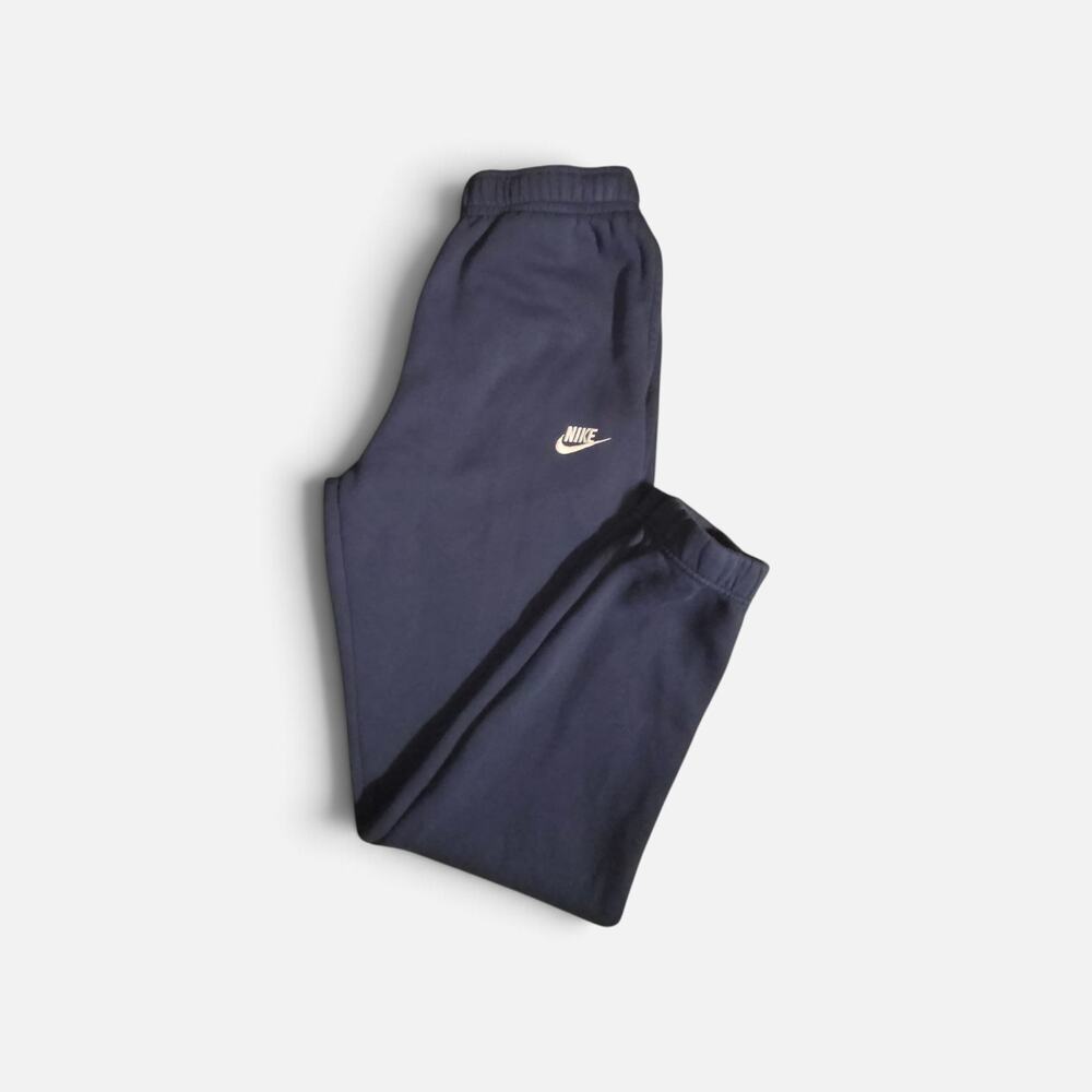 Nike Men's Medium Navy Blue Fleece Sweatpants Swoosh Logo